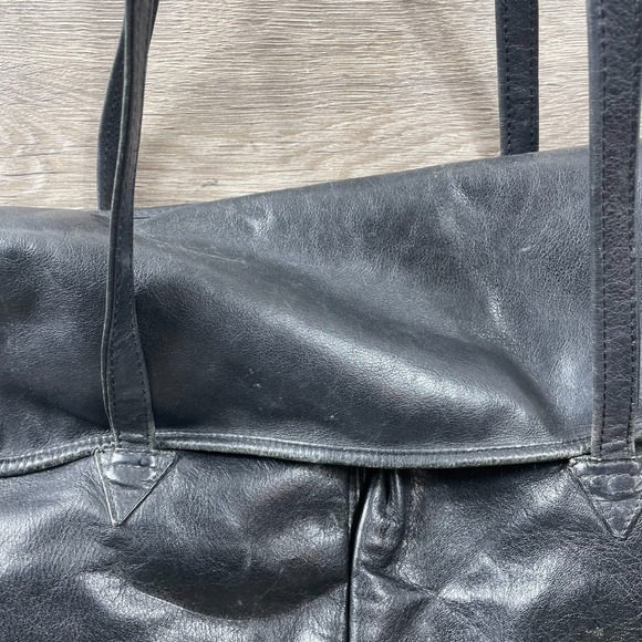 VTG Libaire California Bag Black Soft Leather Cross Body Flap Satchel Brief Case - Picture 4 of 16